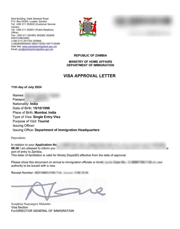 Zambia evisa