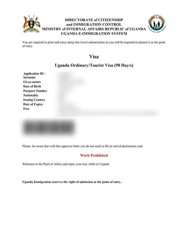 Uganda e-visa