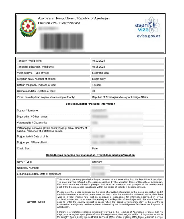 Azerbaijan e-Visa