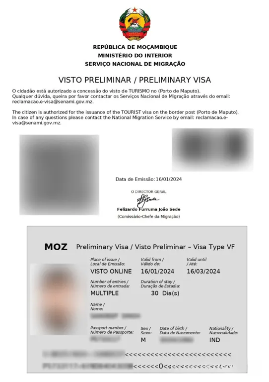 Mozambique e-visa