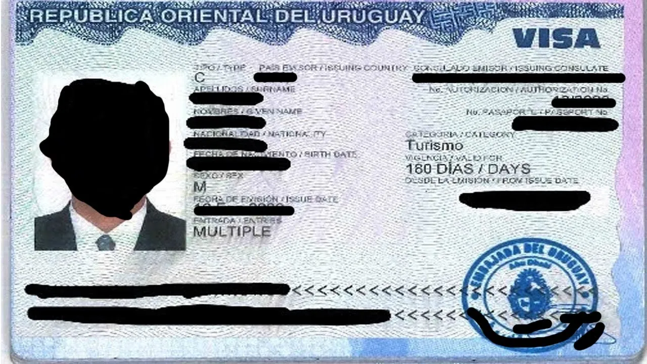 Uruguay sticker visa