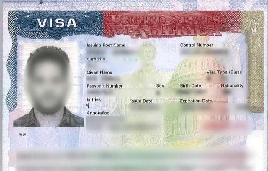 US Tourist Visa Sample