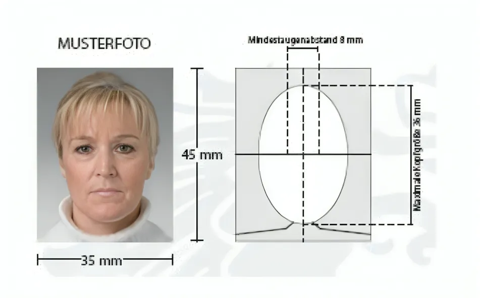 Austria visa photo sample